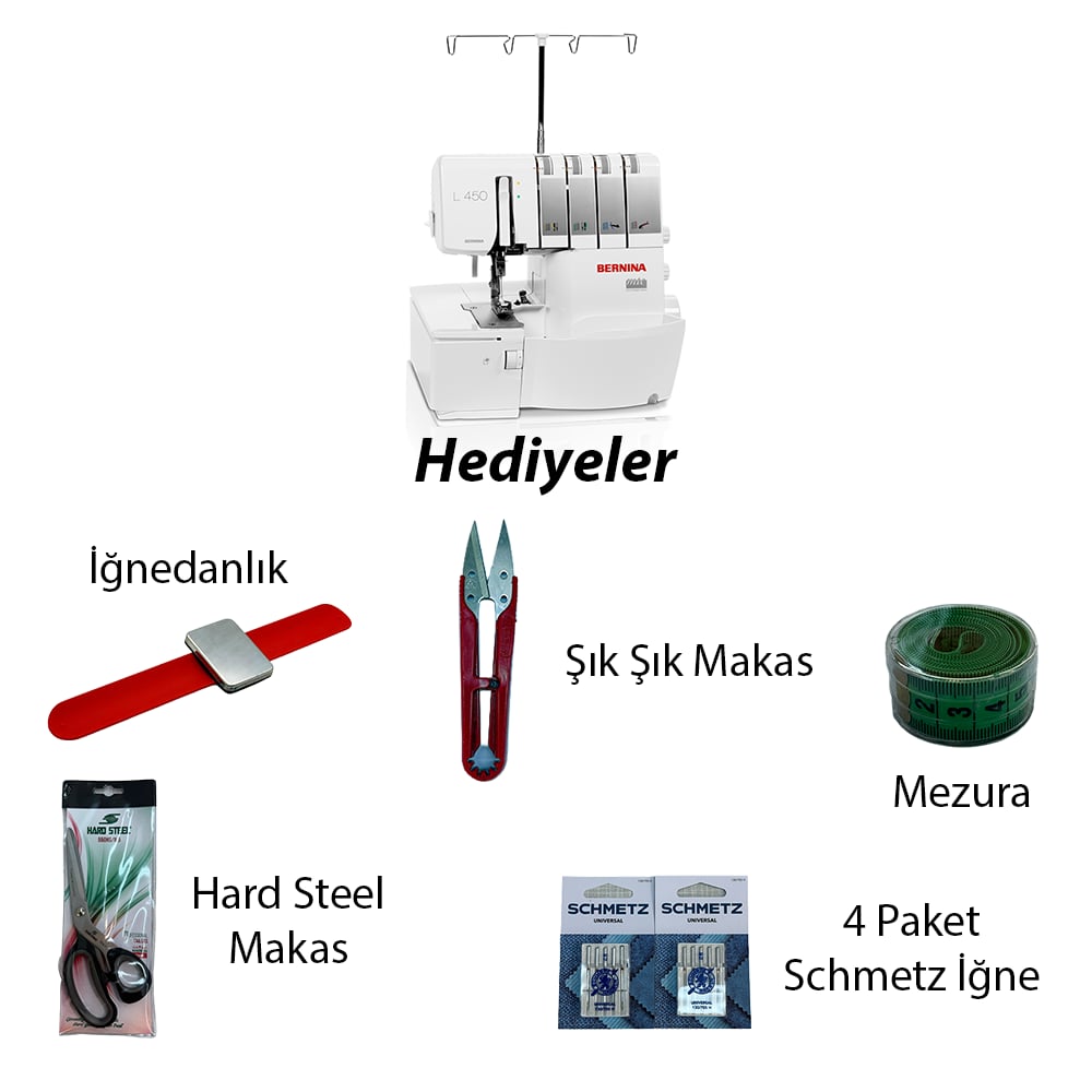 Bernina L450 Overlok MakinesiBerninaTopcular MakinaReçme ve Overlok Makineleri