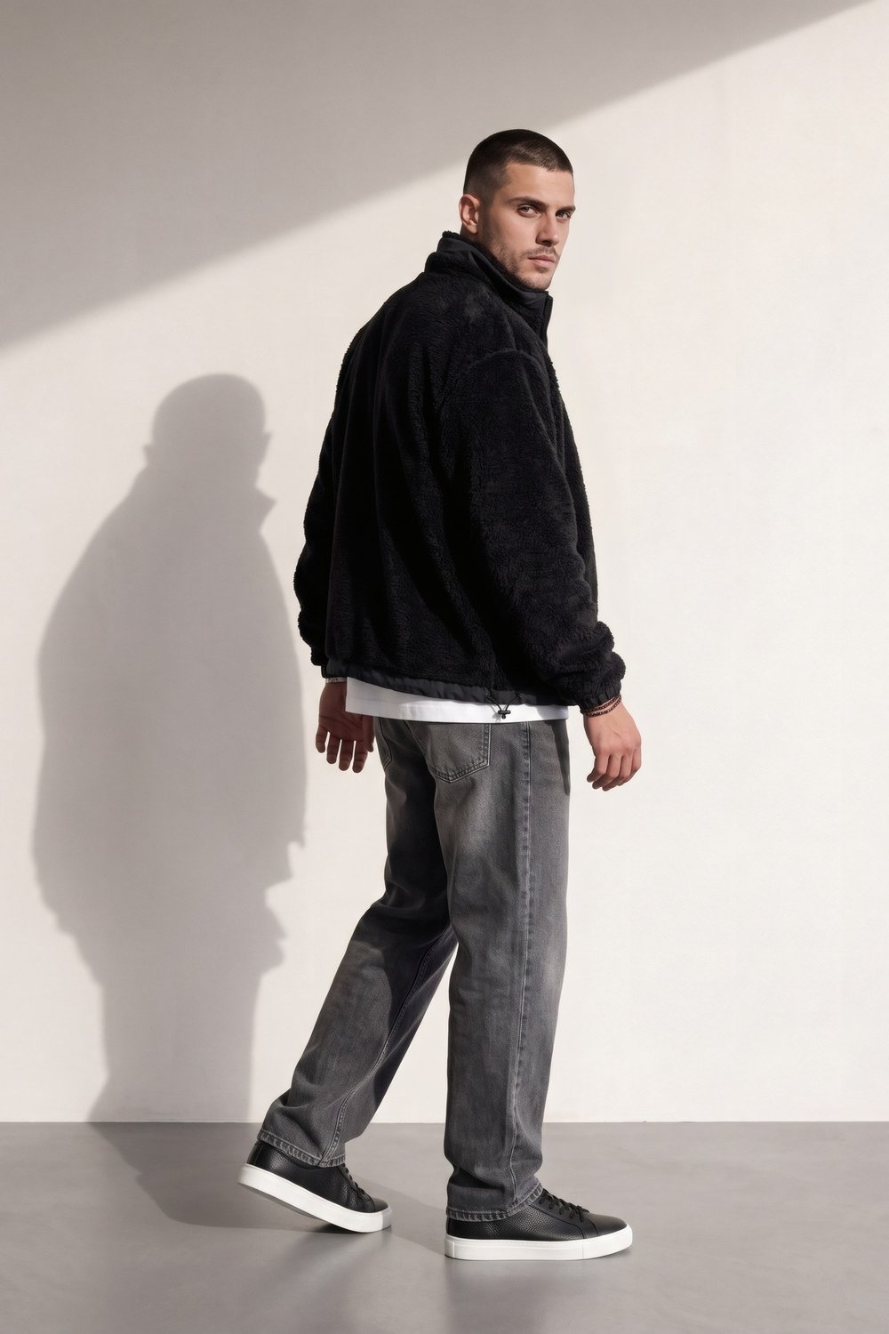 Sherpa Ceket Siyah