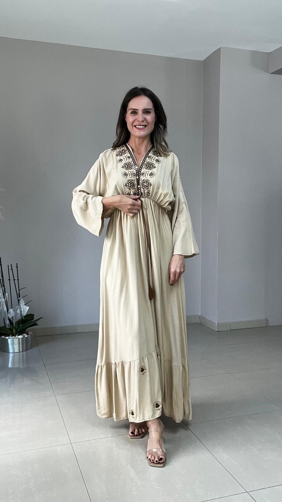 Aynalı Viskon Elbise