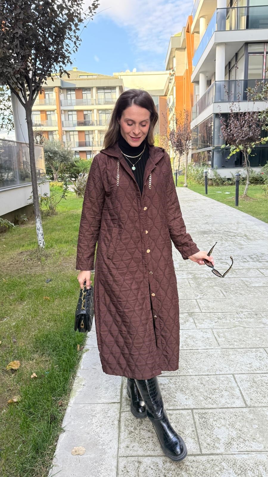 Kapüşonlu Kapitone Mont