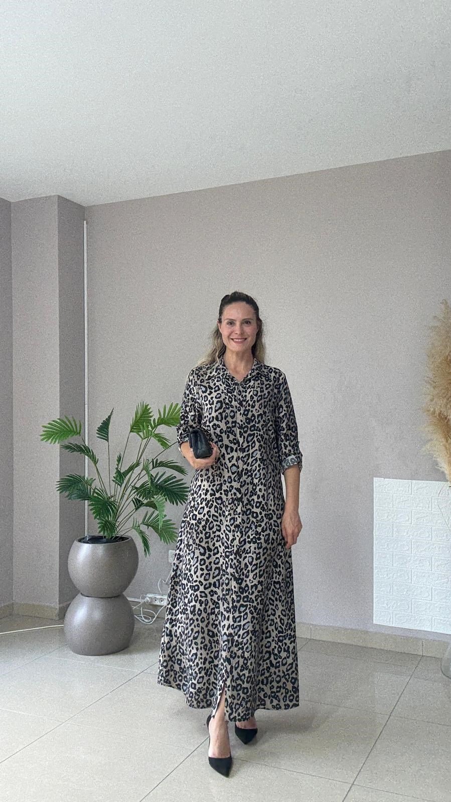 Leopar Tensel Elbise