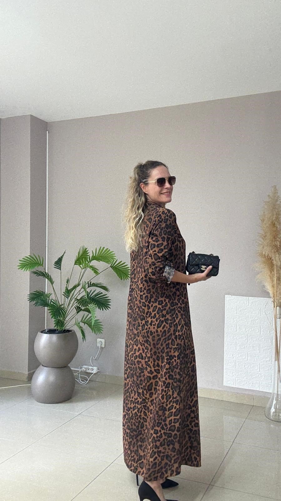 Leopar Tensel Elbise