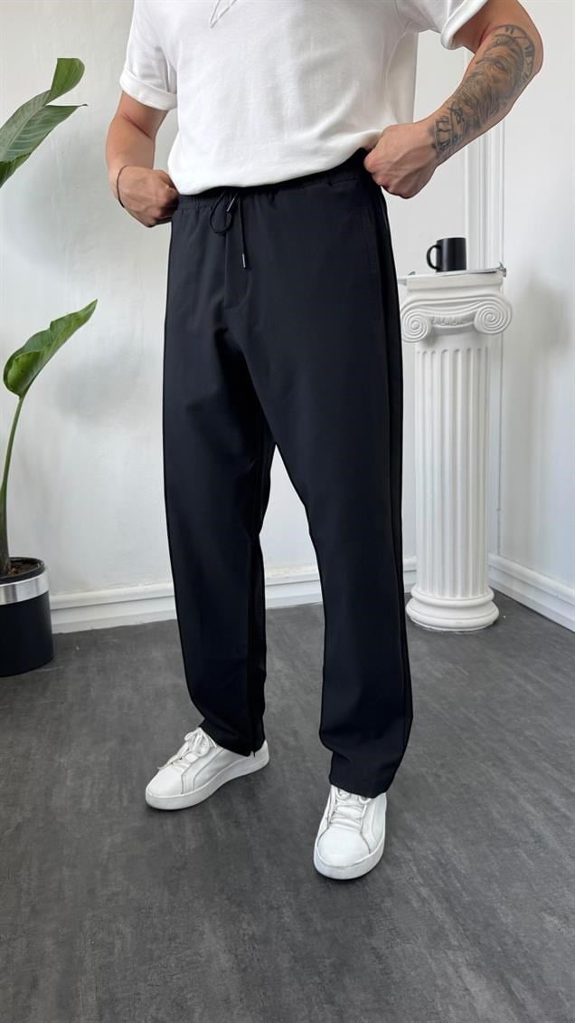 MR Paça Fermuarlı Baggy Jogger Siyah