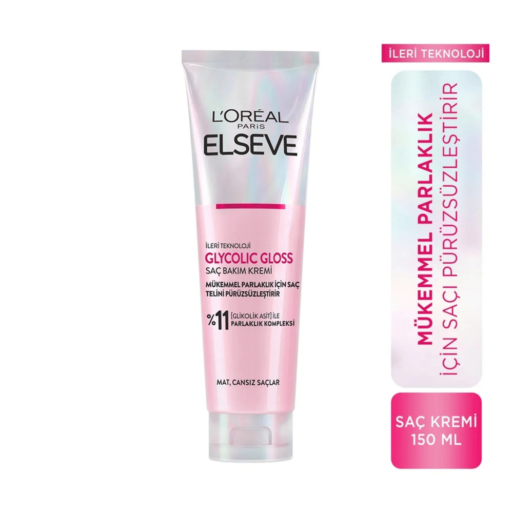 Elseve Glycolic Gloss Parlaklık Kompleksi - Saç Bakım Kremi 150ml