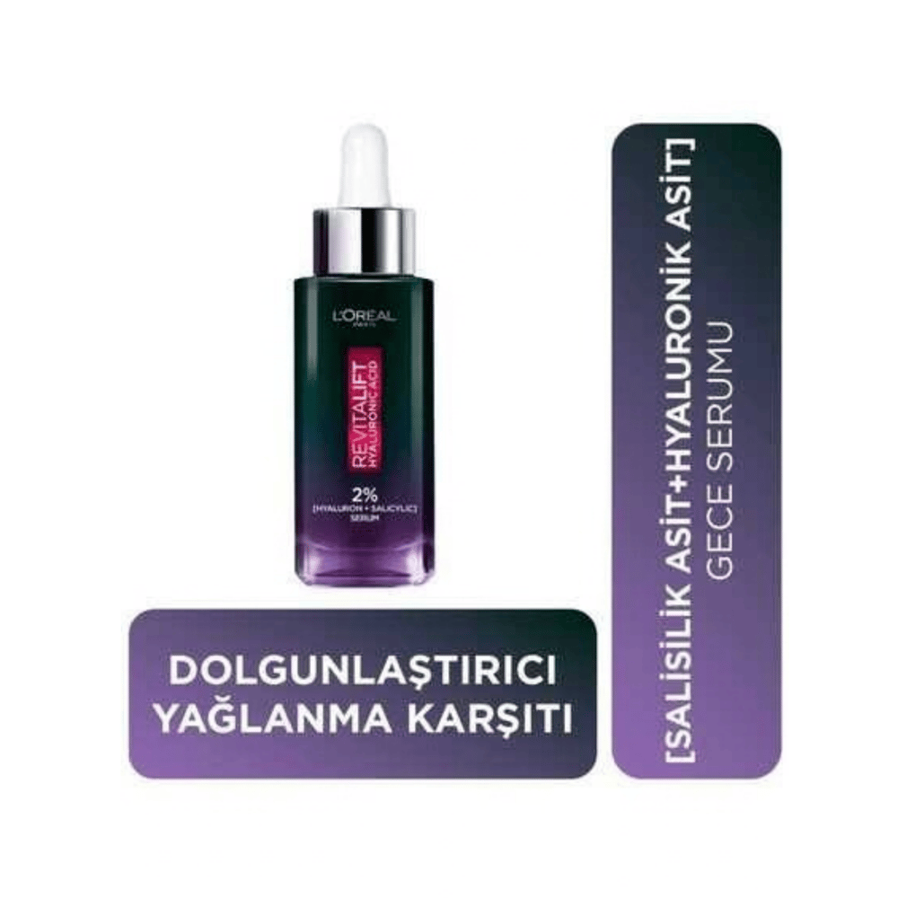 Loreal Paris Revitalift Hyaluronic Acid - Yağlanma Karşıtı Gece Serumu 30ml