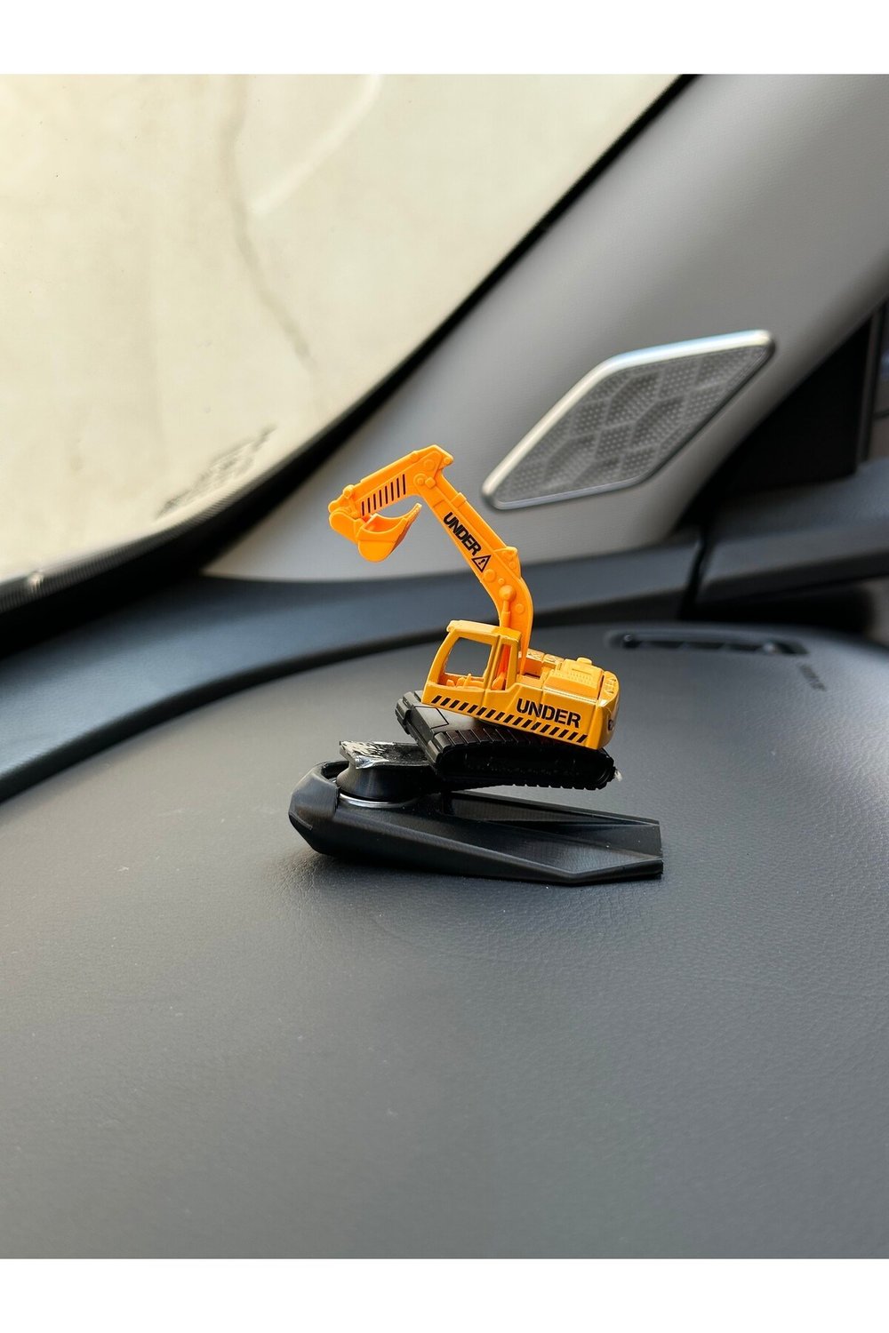 Sarı Ekskavatör Metal Model İş Makinesi Torpido Drifter Seti Torpido Süsü