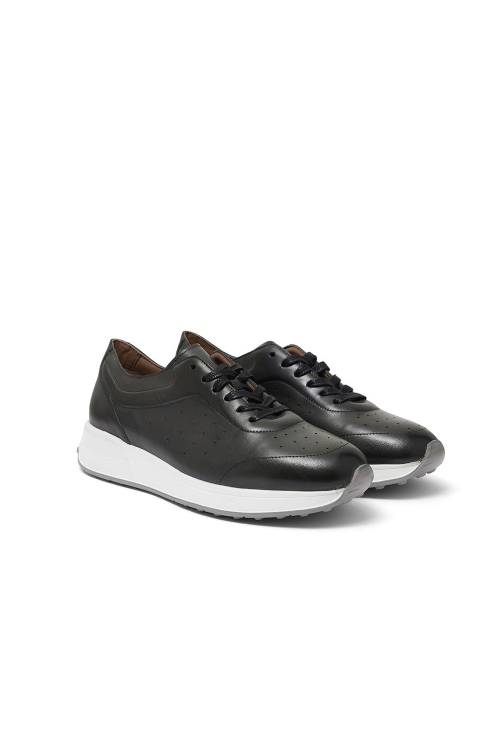 Erkek Sneaker Gri Deri Ayakkabı