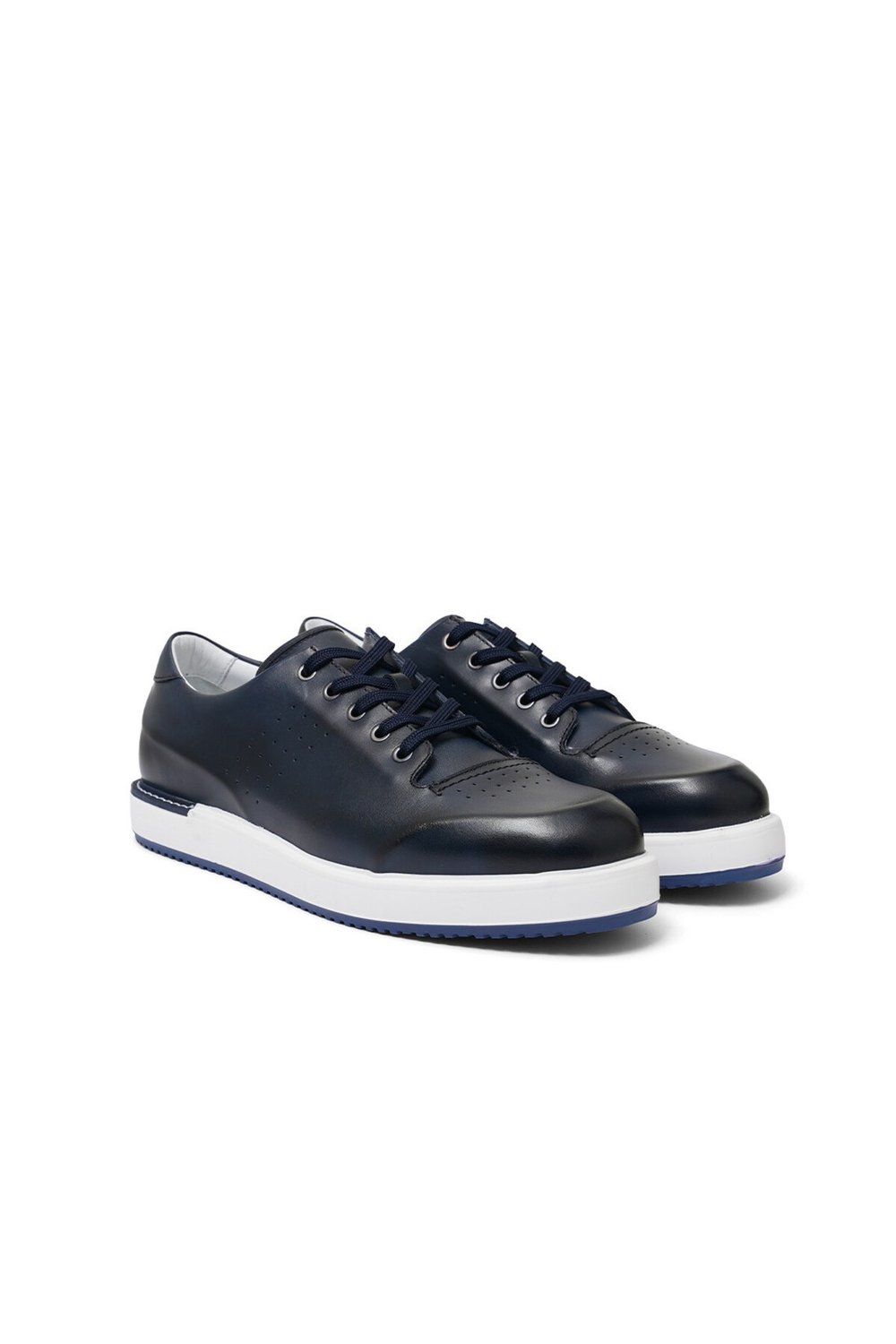 Erkek Sneaker Lacivert Deri Ayakkabı