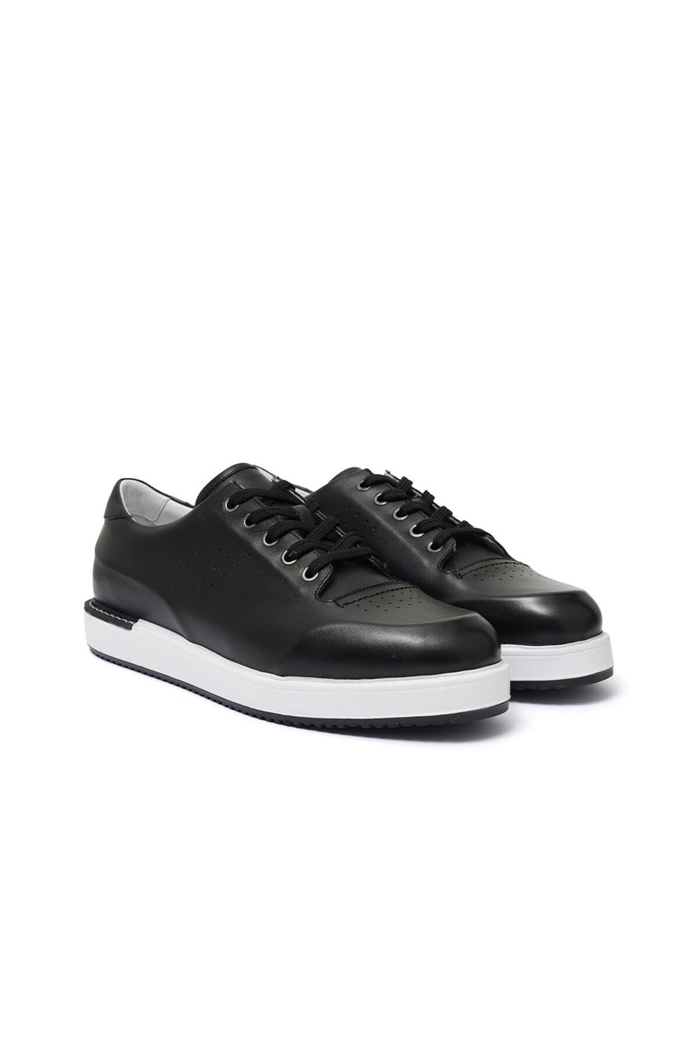 Erkek Sneaker Siyah Deri Ayakkabı