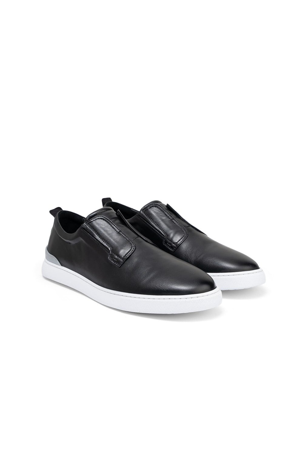 Siyah Deri Erkek Sneaker Ayakkabı