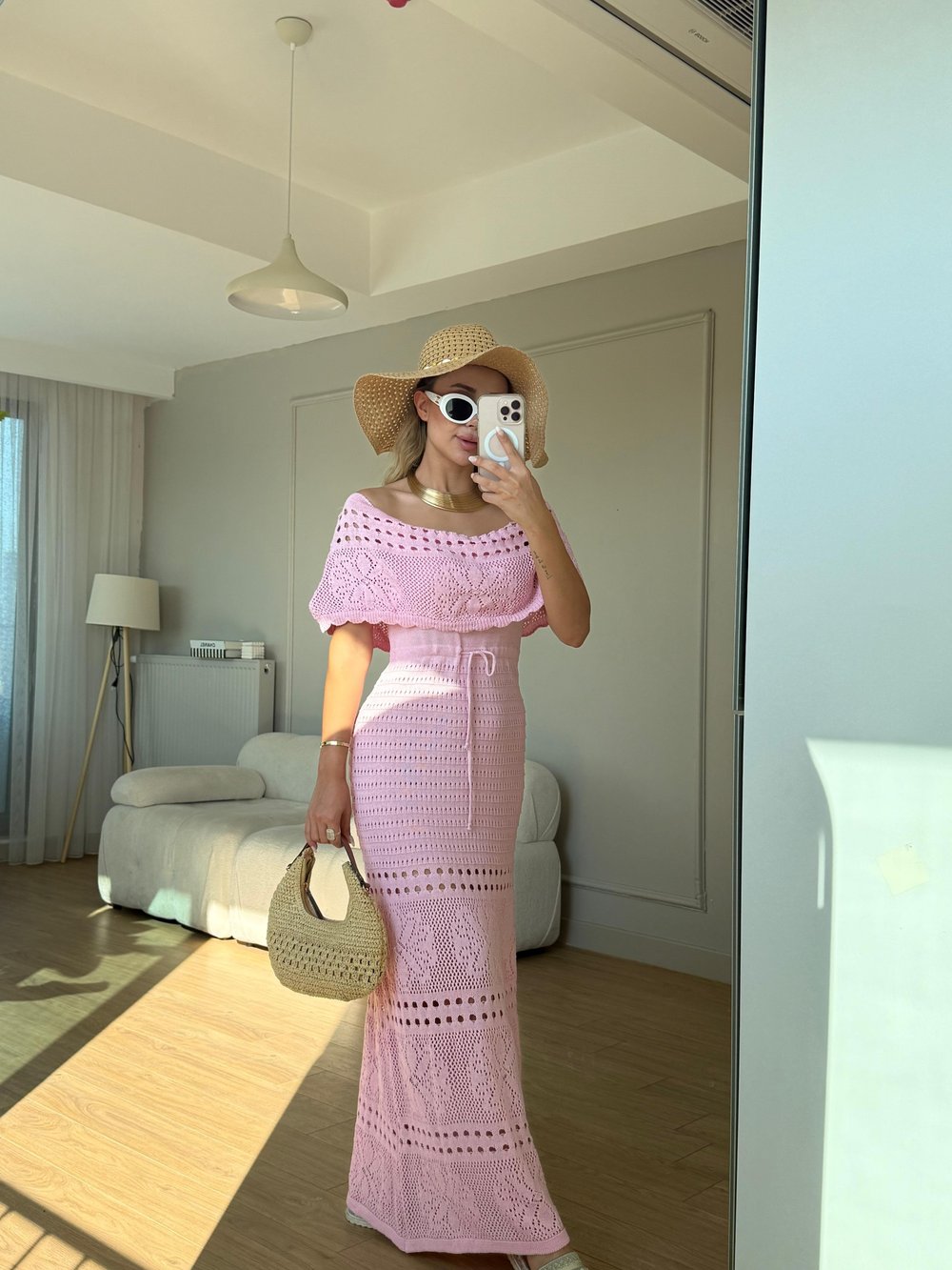 Plaj elbise pembe