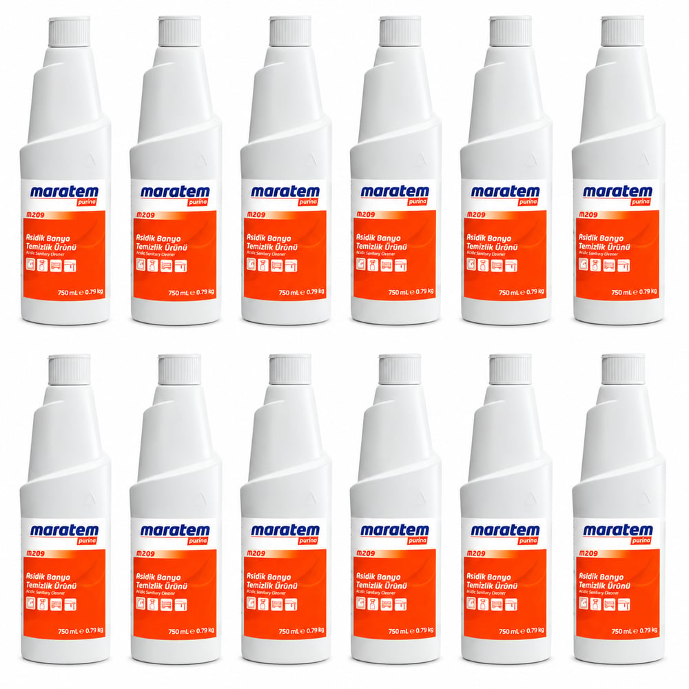 Maratem M209 Asidik Banyo Temizleyici 750 ml 12 Adet
