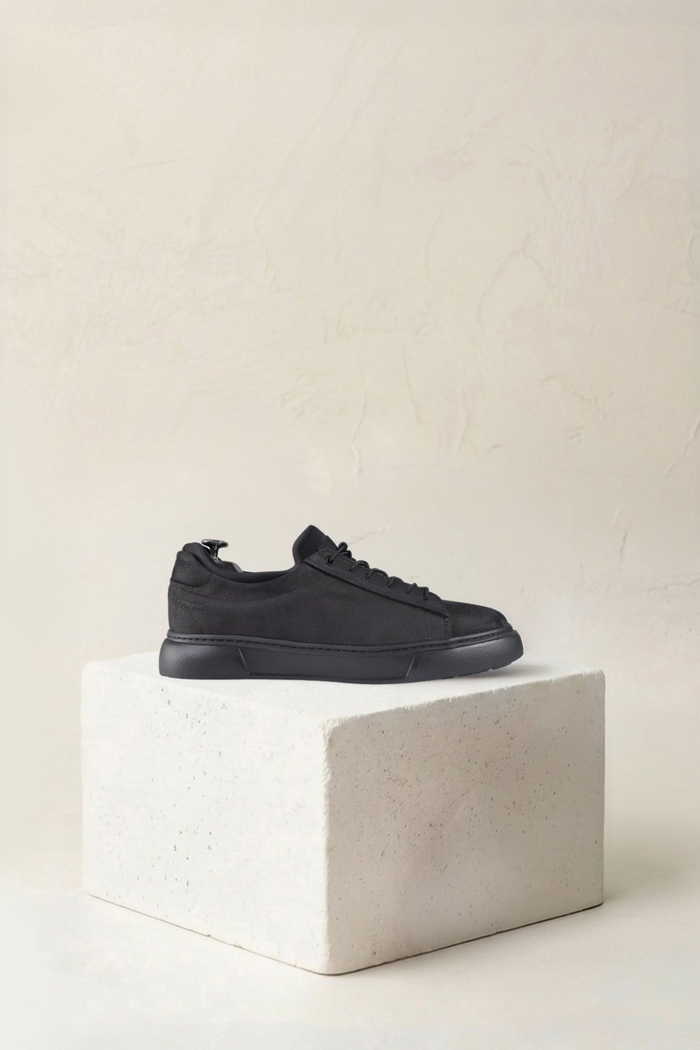 Karaden 1943 Erkek Hakiki Nubuk Deri Siyah Sneaker & Spor Ayakkabı