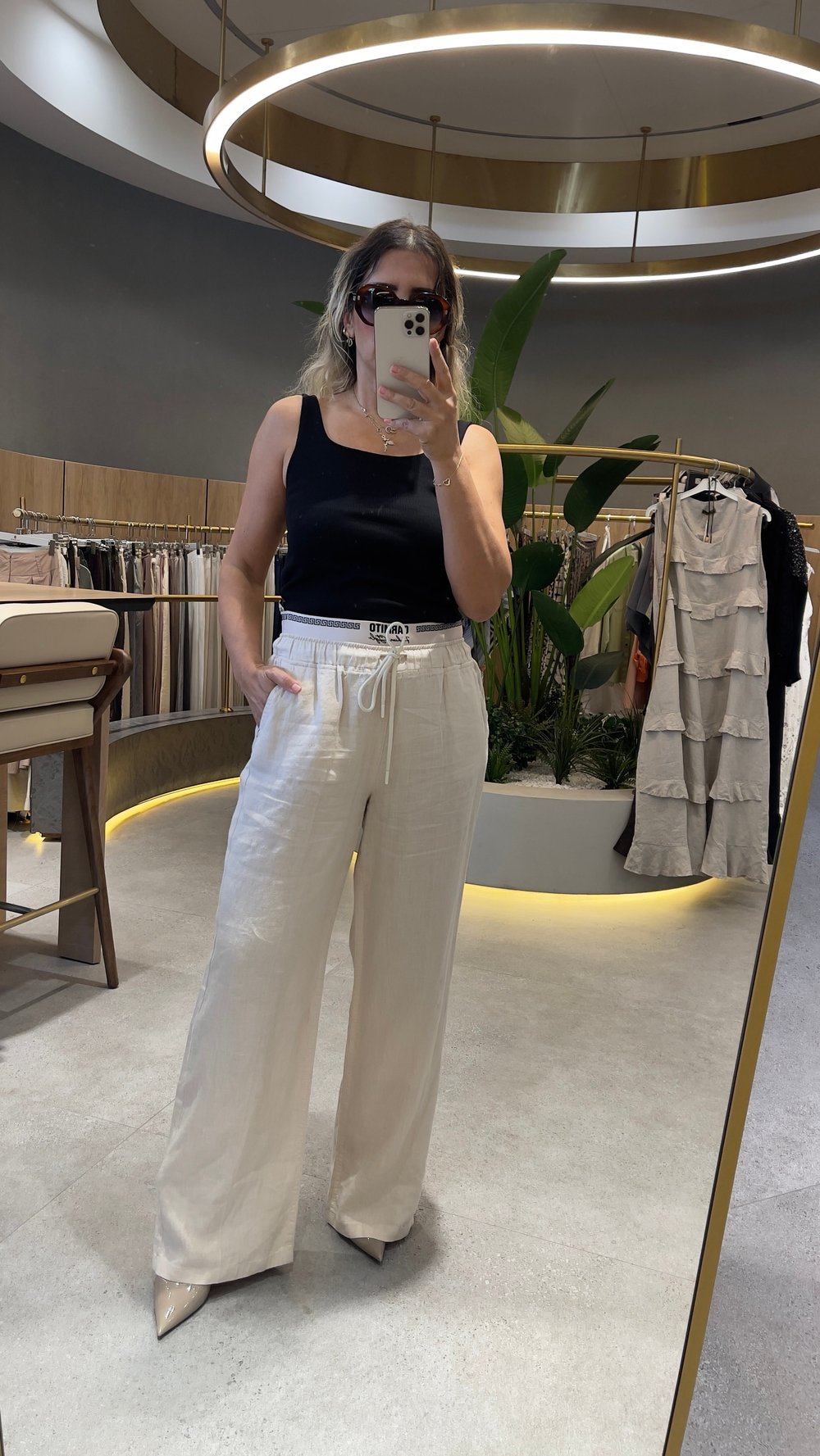 Beli Lastikli Keten Pantolon