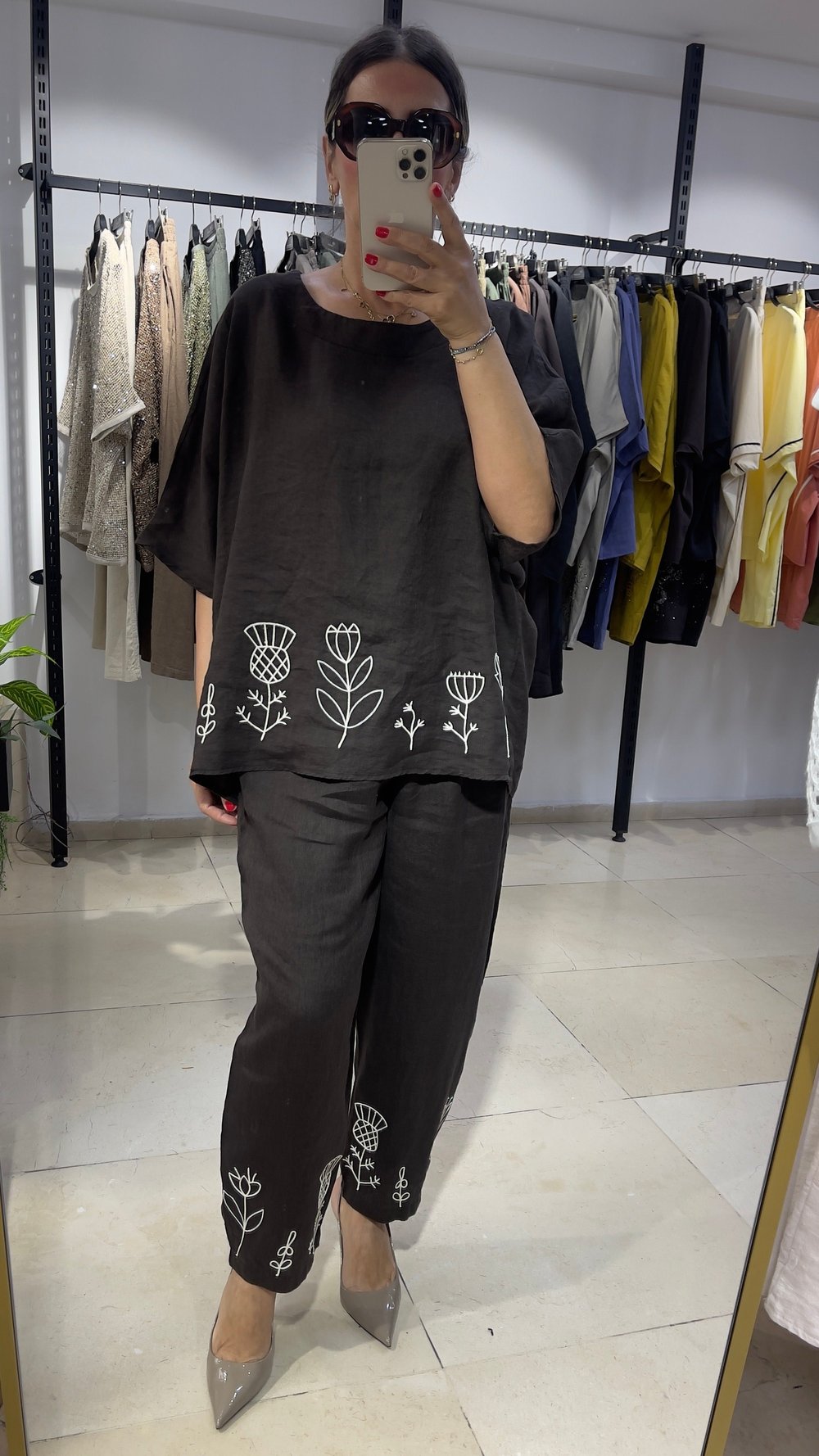 Botanica Keten  Nakışlı Takım