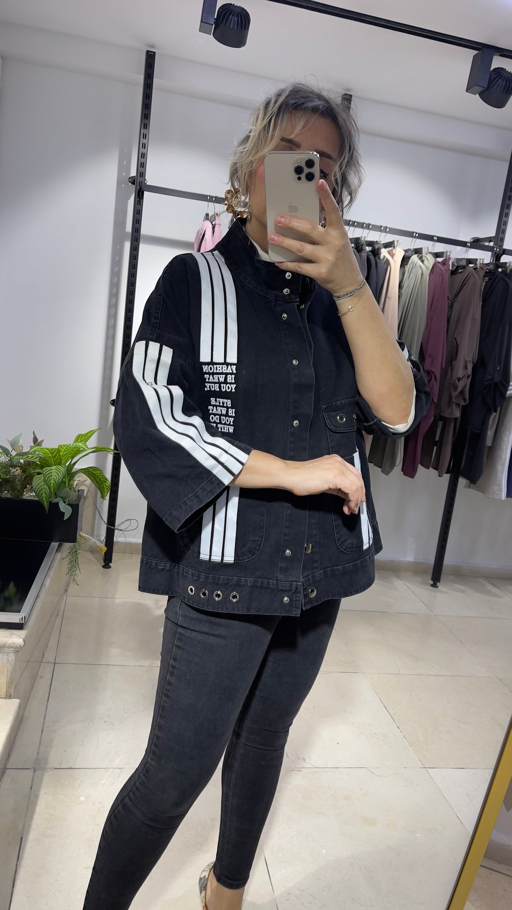 Valencia Büyük Beden Premium Denim Bomber Ceket