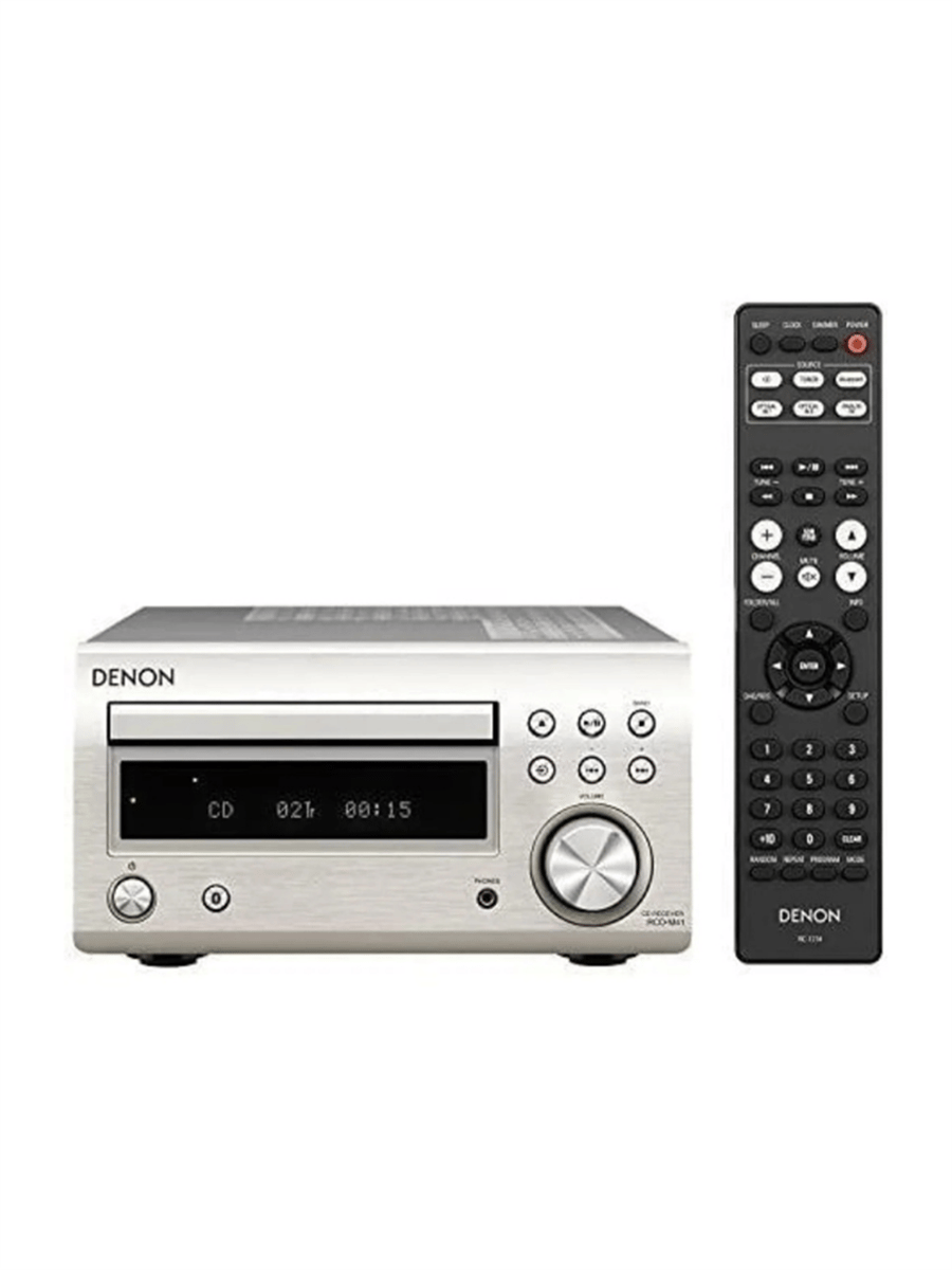 Denon RCD-M41 CD'li Mini Hi-Fi Receiver - Premium Gümüş