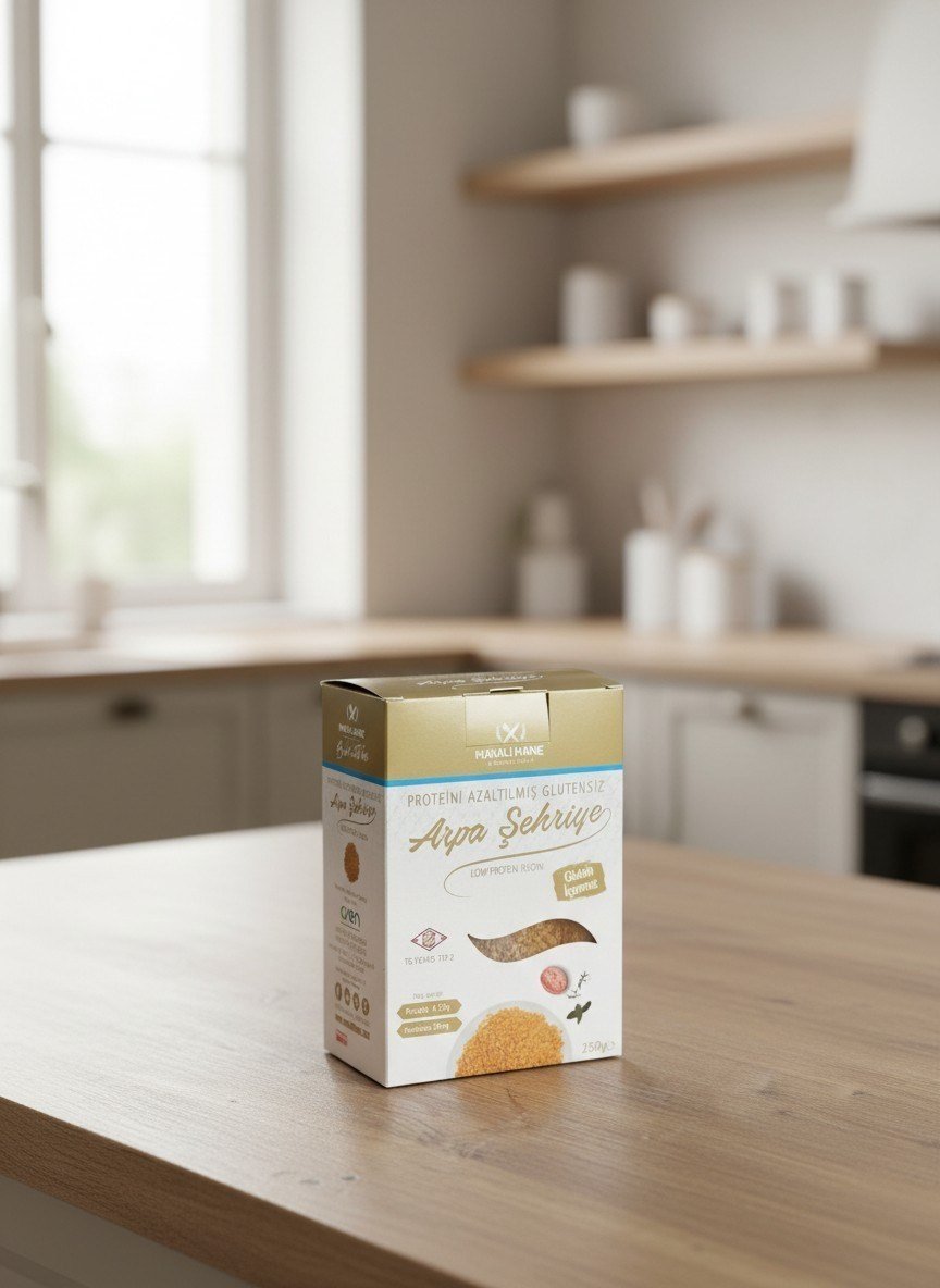 Mayalı Hane Düşük Proteinli Glutensiz Arpa Şehriye 250 gr