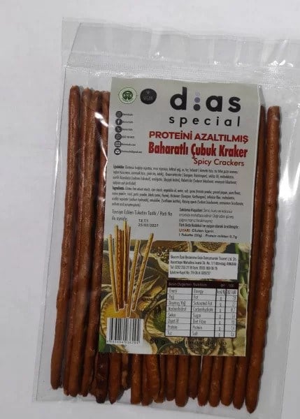 Dias Special Proteini Azaltılmış Baharatlı Çubuk Kraker 50 Gram