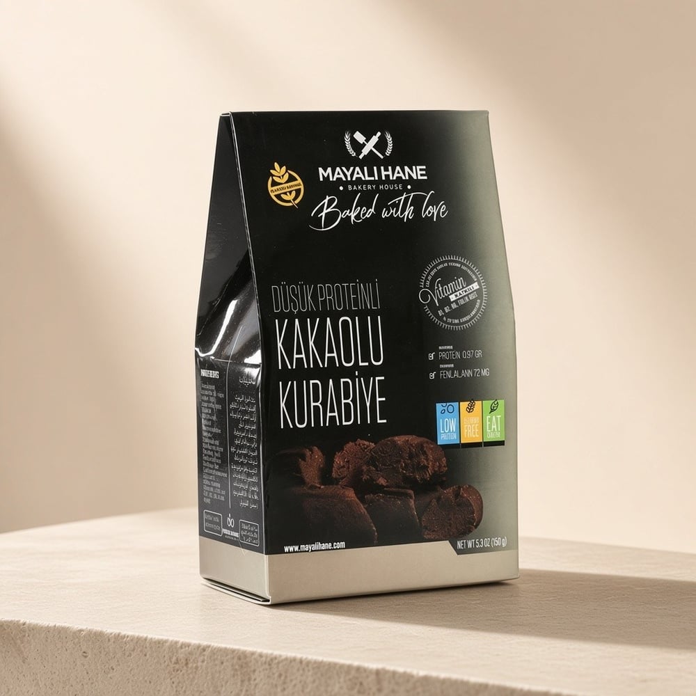 Mayalı Hane Düşük Proteinli ve Glutensiz Kakaolu Kurabiye 150 gr