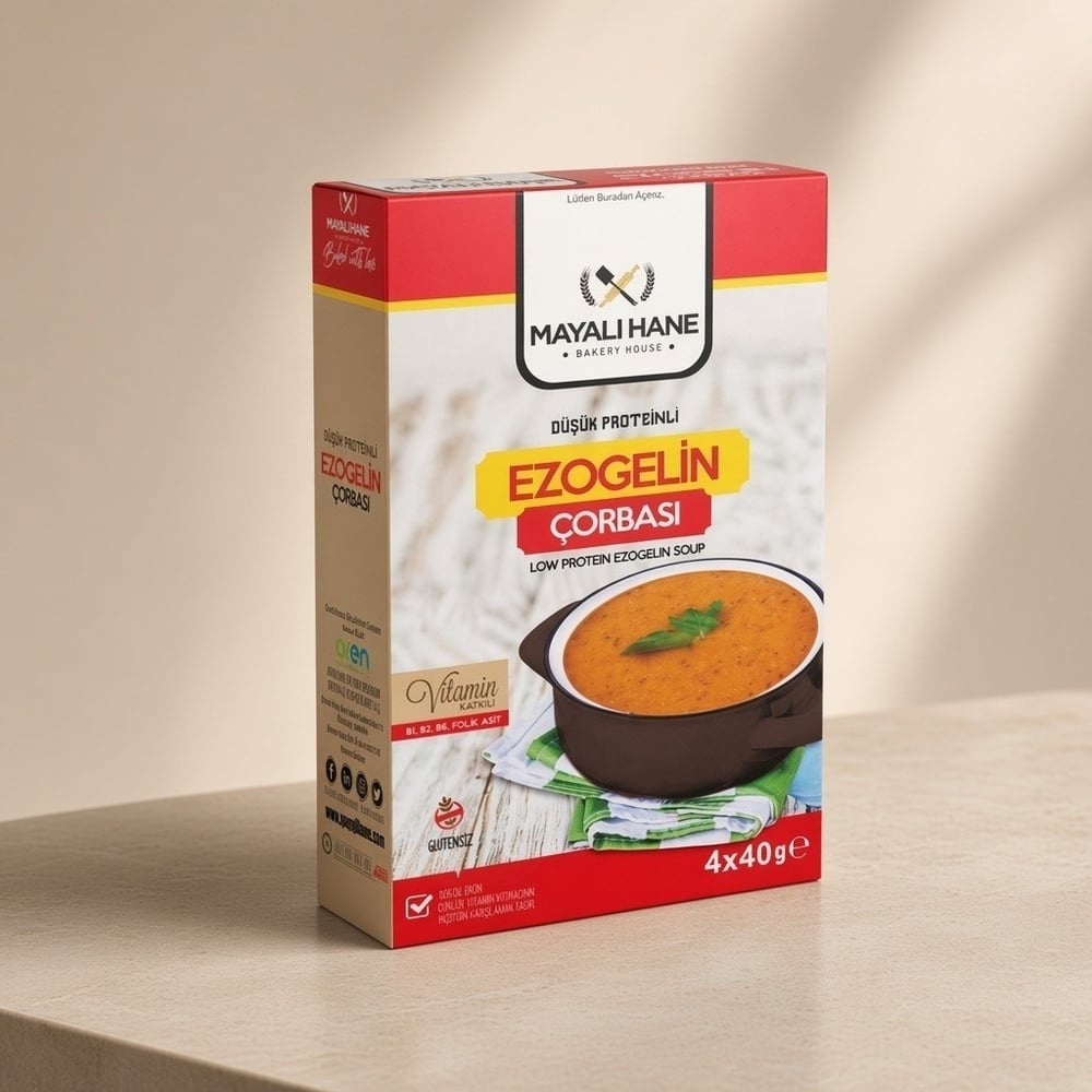 Mayalı Hane Düşük Proteinli Ezogelin Çorbası 4x40 g