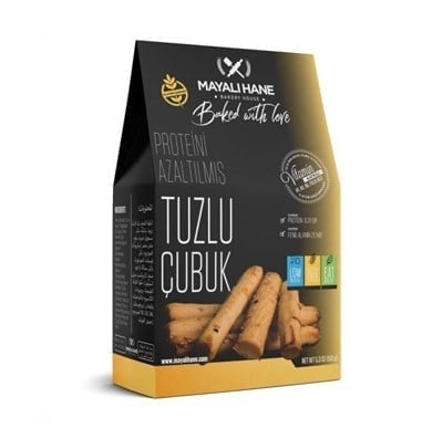 Mayalı Hane Düşük Proteinli ve Glutensiz Tuzlu Çubuk 150 gr