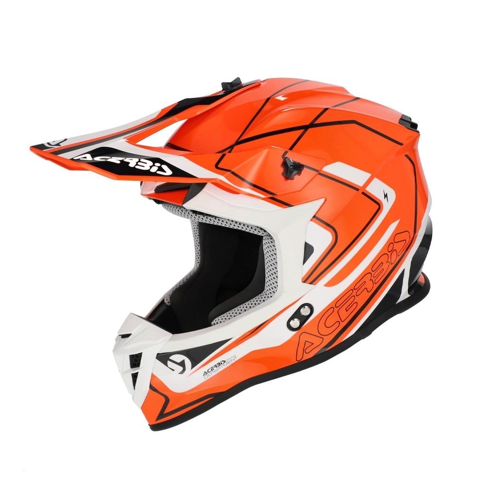 Acerbis Lınear Kask 2206 Turuncu Beyaz