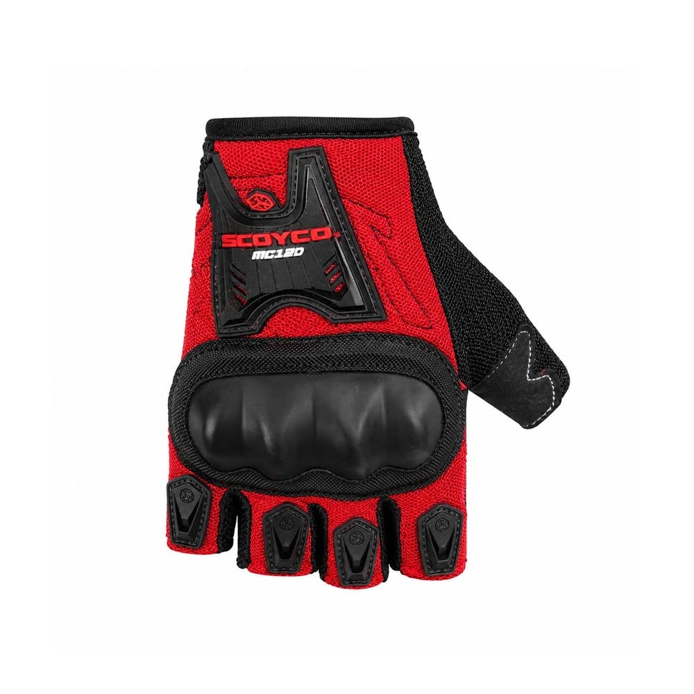 Scoyco MC12D Yarım Motosiklet Eldiveni Kırmızı (EN-13594)