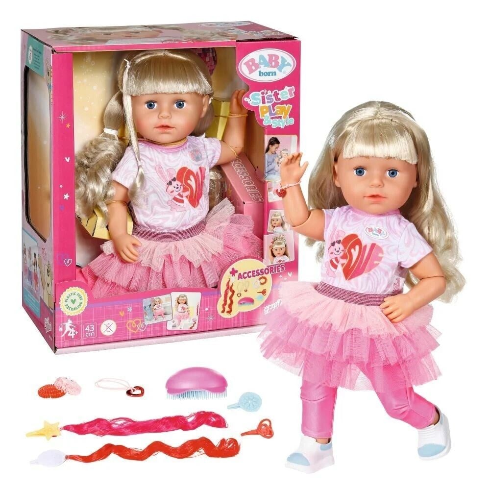 ADO-ZBB833018 BB KIZ KARDES BEBEK 43 CM 6