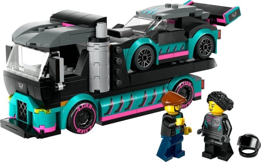 ADOL-LSC60406 RACE CAR W CAR CARRIER TRUCK 4