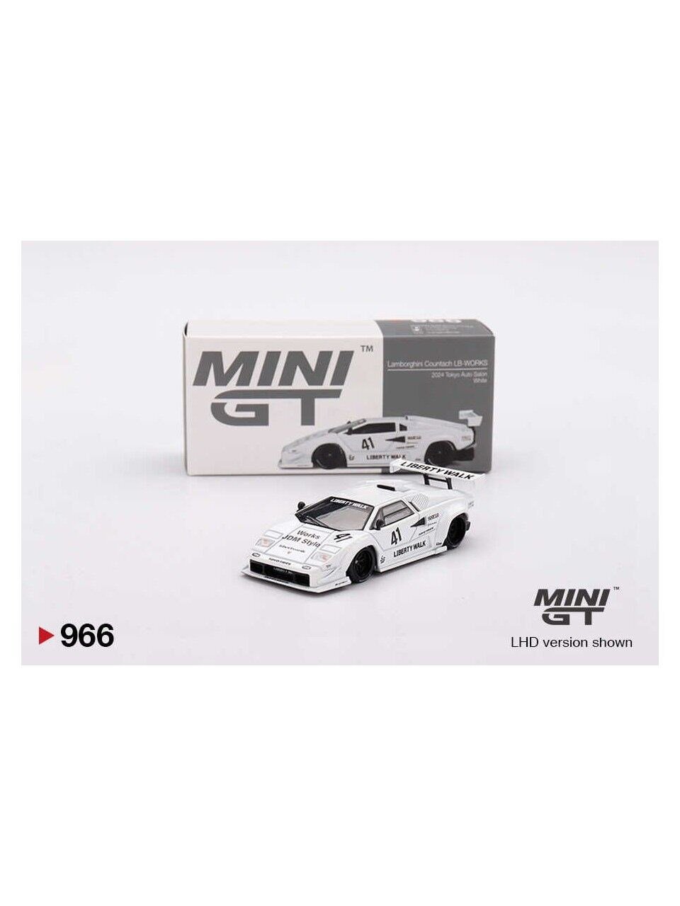 EKC-MGT00966-BL MINI GT 1/64 LAMBORGHINI COUNTACH LB WORKS WHI 24
