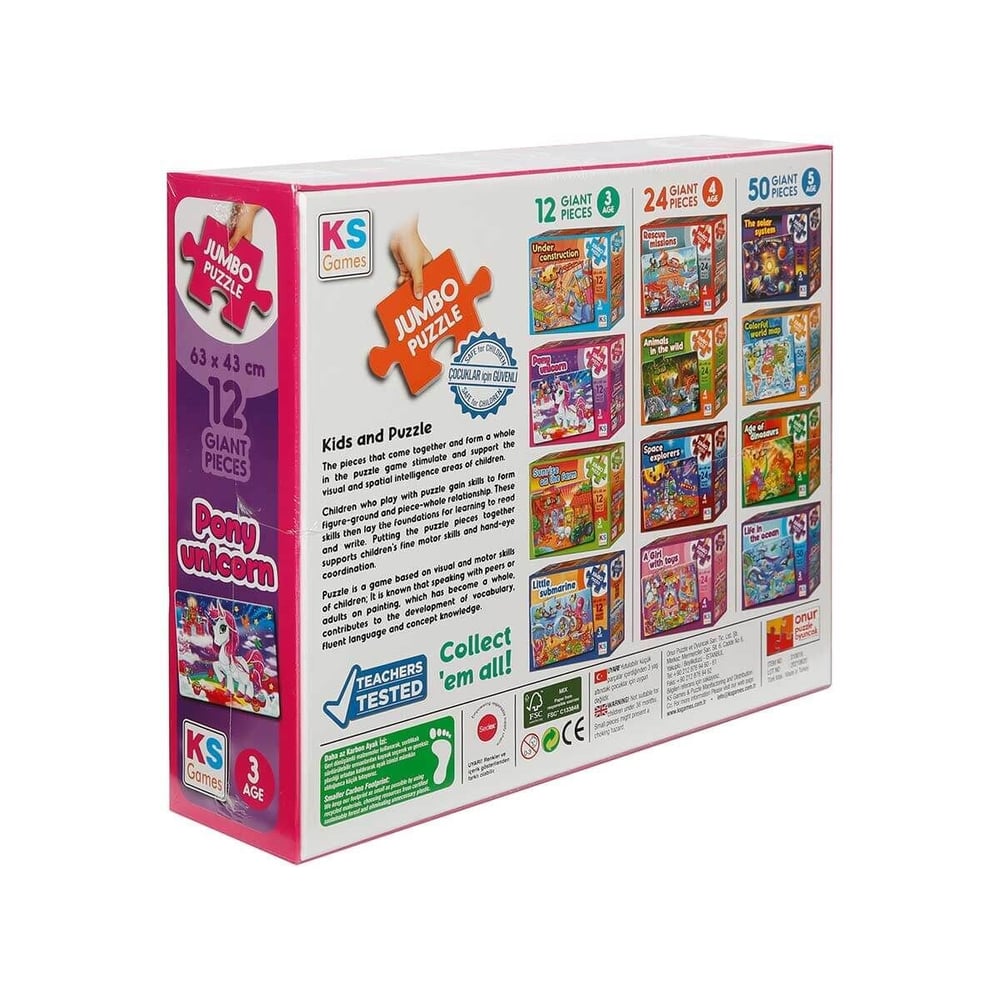 KS-JP31007 PONY UNICORN JUMBO PUZZLE 12 PRC 12