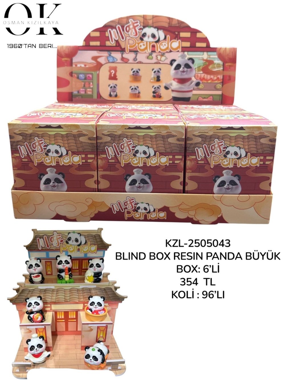 KZL-2505043 BLIND BOX RESIN PANDA ICBOX6- 96
