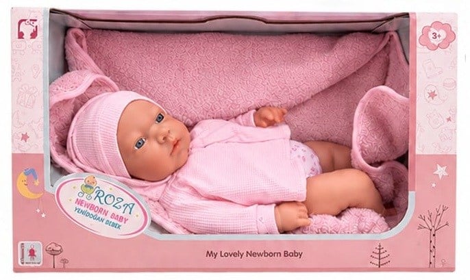 KZL-GLB100095-P 40 CM YENI DOGAN ET BEBEK PEMBE 12-6
