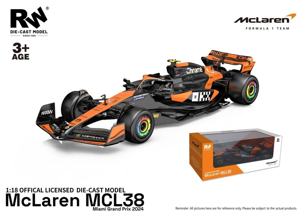 KZL-RW5218 MCLAREN 1:18 MCL38 MIAMI 6