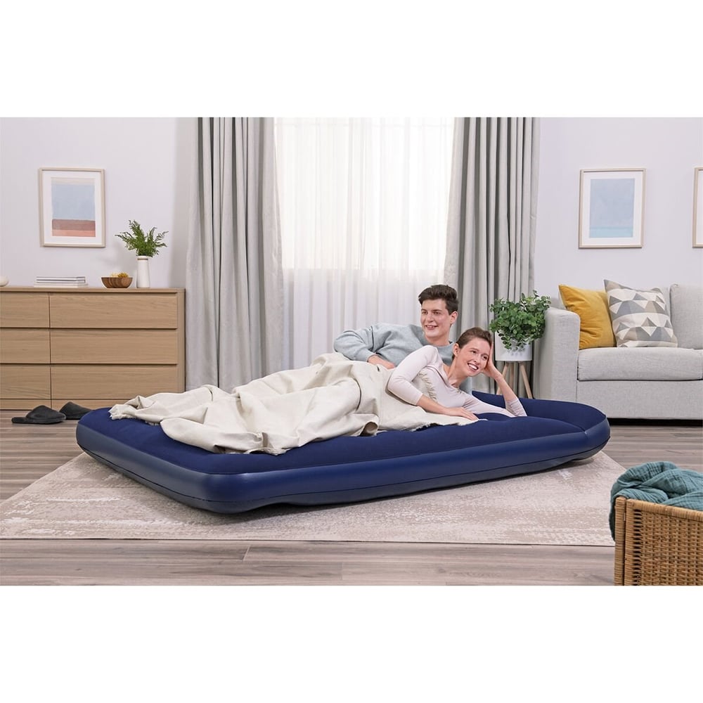 KZLD-BW67226 KAMP YATAK FLOK LACIVERT 203X152CM 3