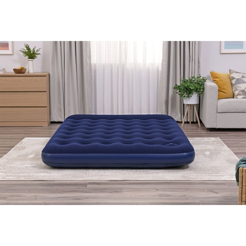 KZLD-BW67226 KAMP YATAK FLOK LACIVERT 203X152CM 3