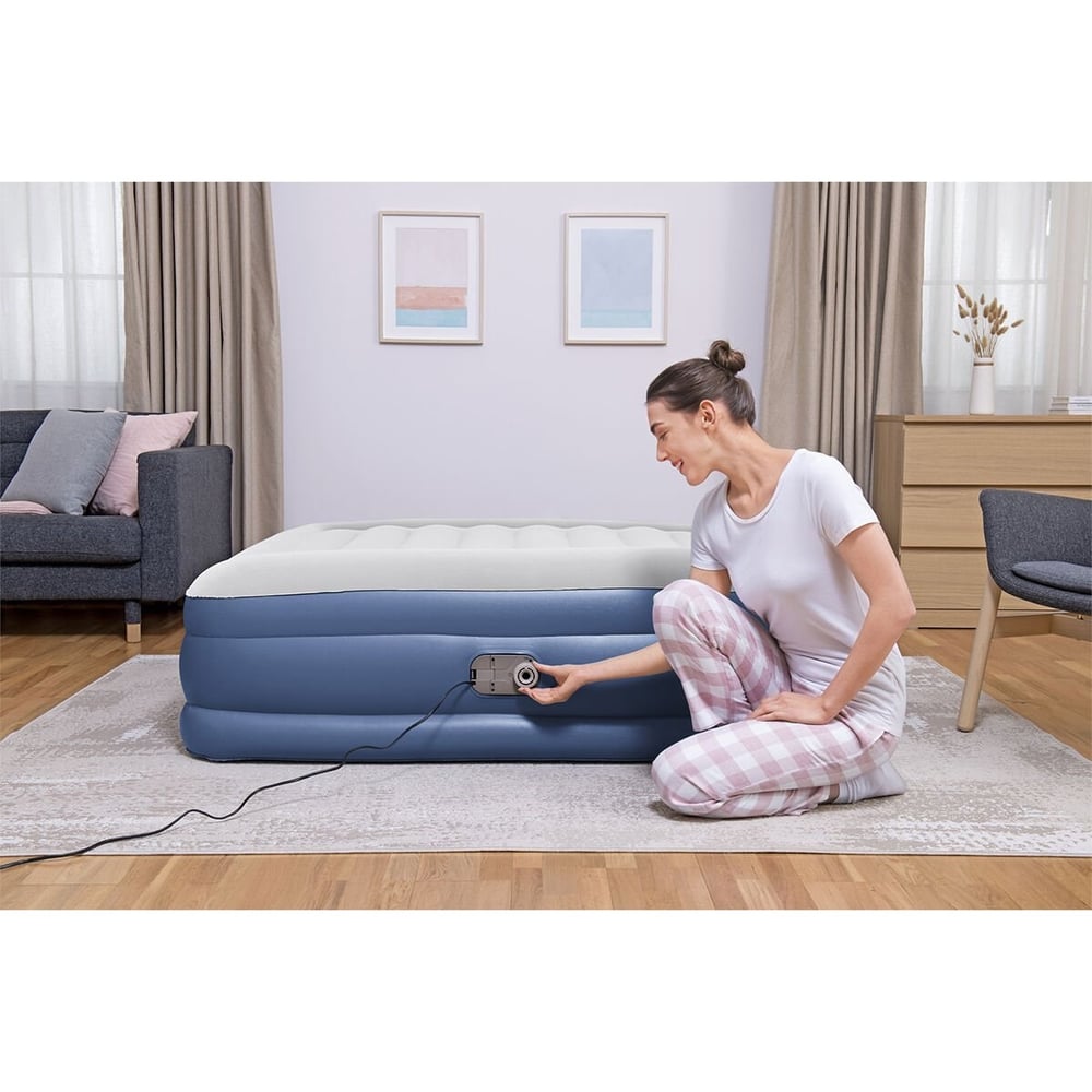 KZLD-BW67630 EV YATAK GRI 203X152CM+POMPALI 2