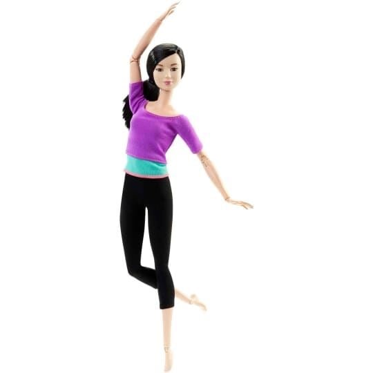 MATE-DHL84 BARBIE SONSUZ HAREKET BEBEGI SIYAH SACLI 6