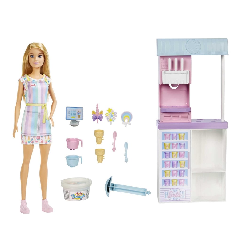 MATE-HCN46 BARBIE DONDURMA DUKKANI OYUN SETI 6