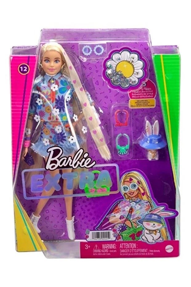 MATE-HDJ45 BARBIE EXTRA MAVI ETEKLI BEBEK 4