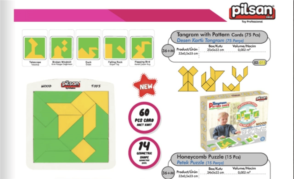 PLS-02-015 DESEN KARTLI TANGRAM 8