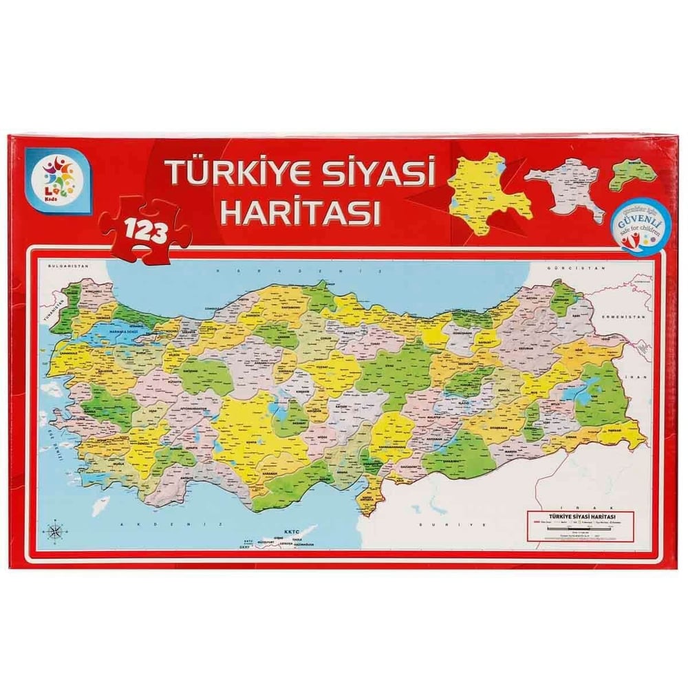 UTKU-LCSH002 SIYASI HARITA KUTU PUZZLE 24