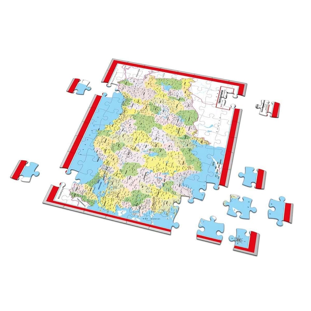 UTKU-LCSH002 SIYASI HARITA KUTU PUZZLE 24
