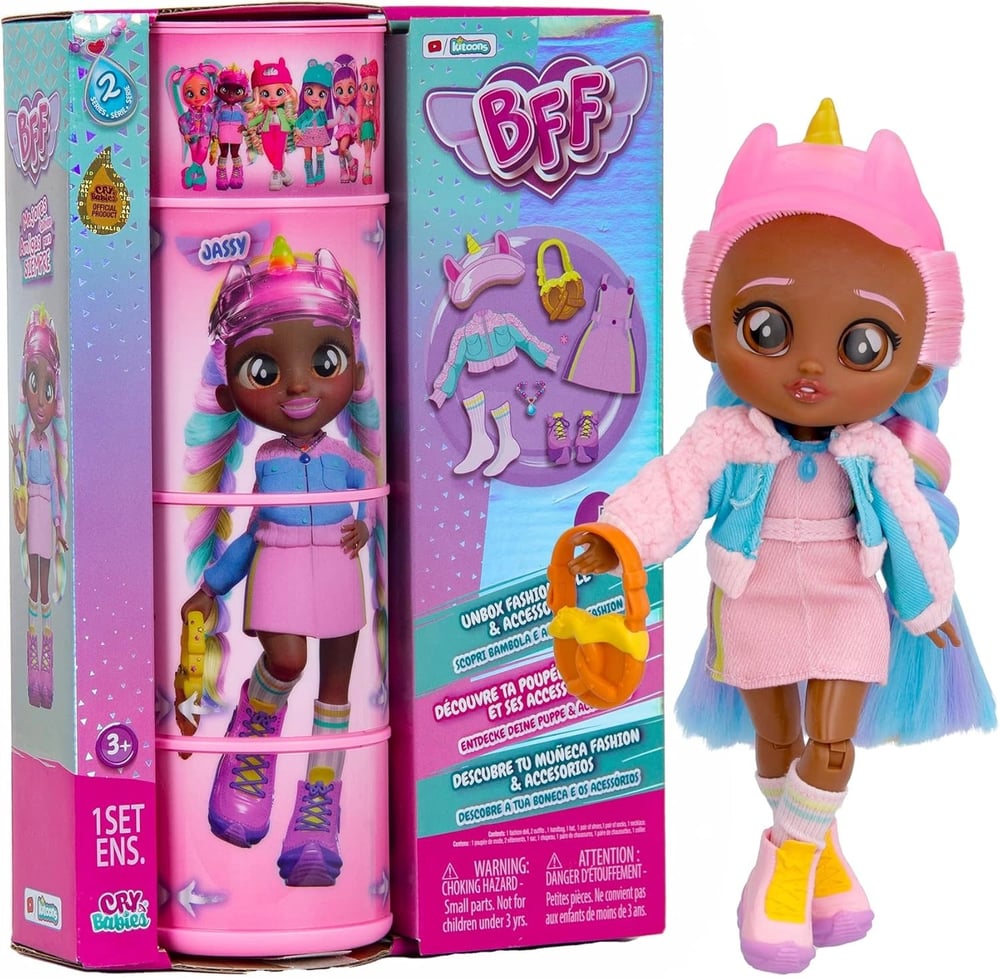 BFF by Cry Babies Jassy Moda Bebeği, Kıyafet ve Aksesuarlar Dahil
