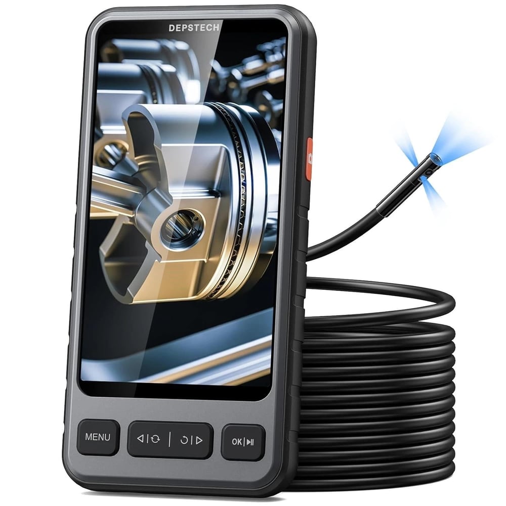 DEPSTECH Üç Lensli Boroskop 5 Inc IPS Ekran 1080P HD - 5m Kablo