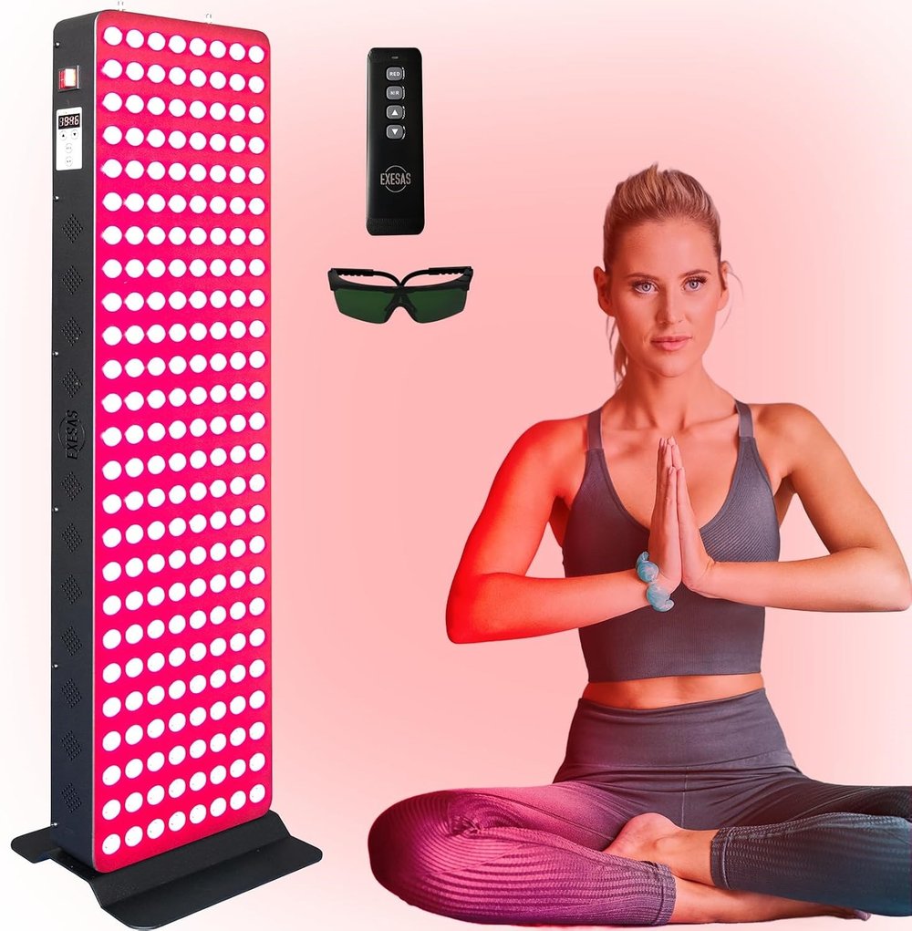EXESAS Kırmızı Işık Terapisi Cihazı, Tüm Vücut İçin, 630nm, 660nm, 810nm ve 850nm (200 LED)