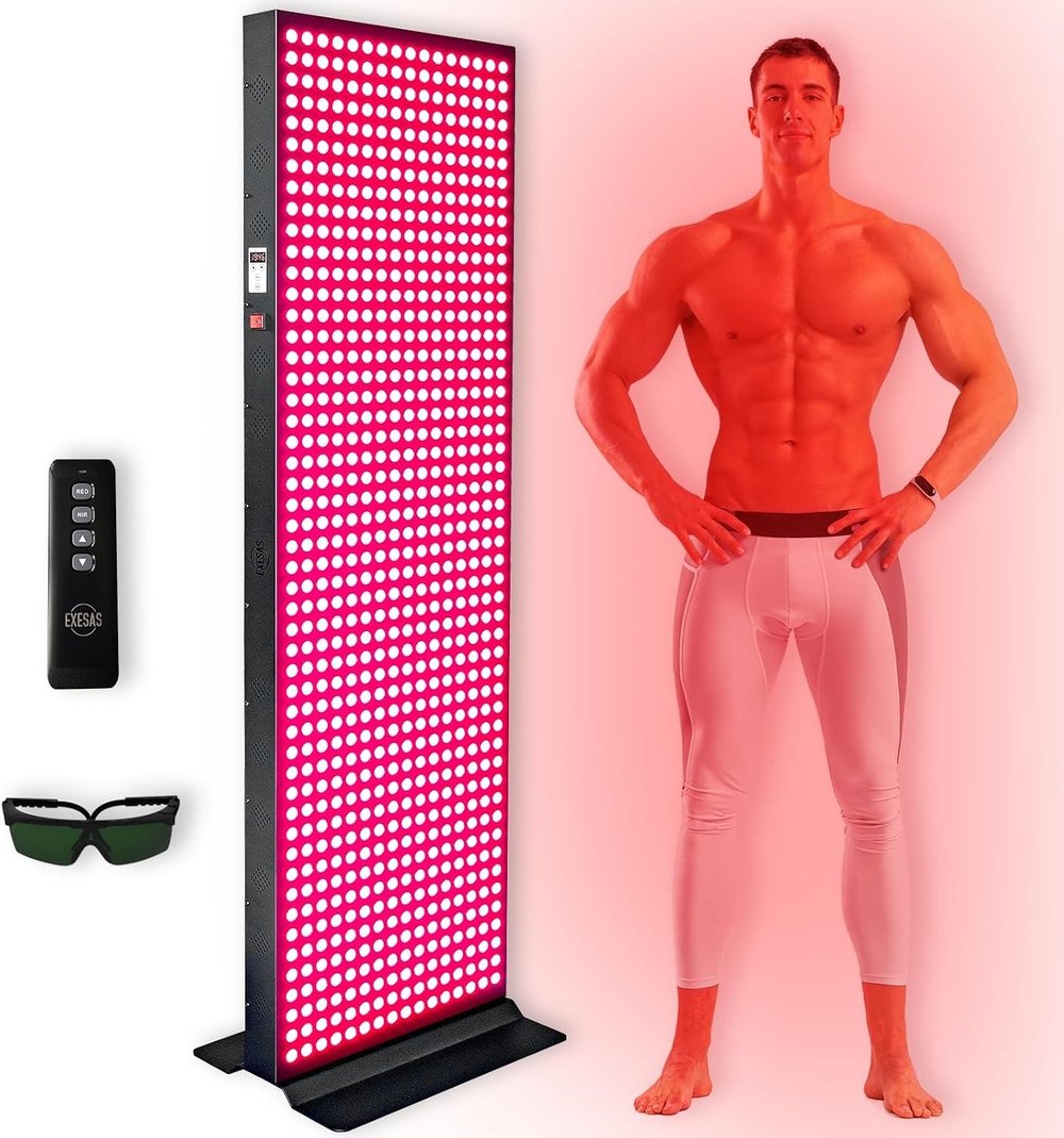 EXESAS Kırmızı Işık Terapisi Cihazı, Tüm Vücut İçin, 630nm, 660nm, 810nm ve 850nm (800 LED)