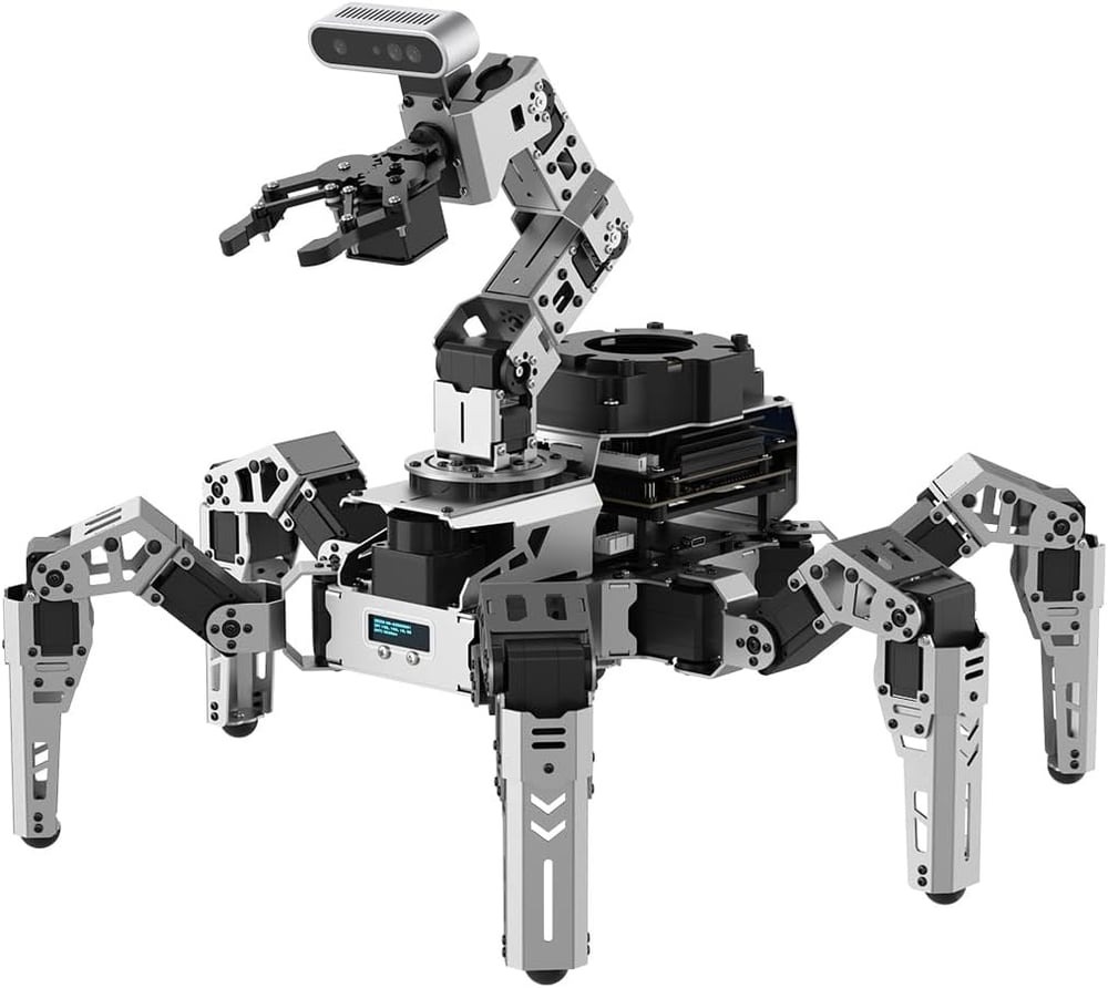 HIWONDER ROS2 Jetson Hexapod, OpenClaw Büyük Yapay Zeka Modelleri, ChatGPT, SLAM Haritalama, 3D