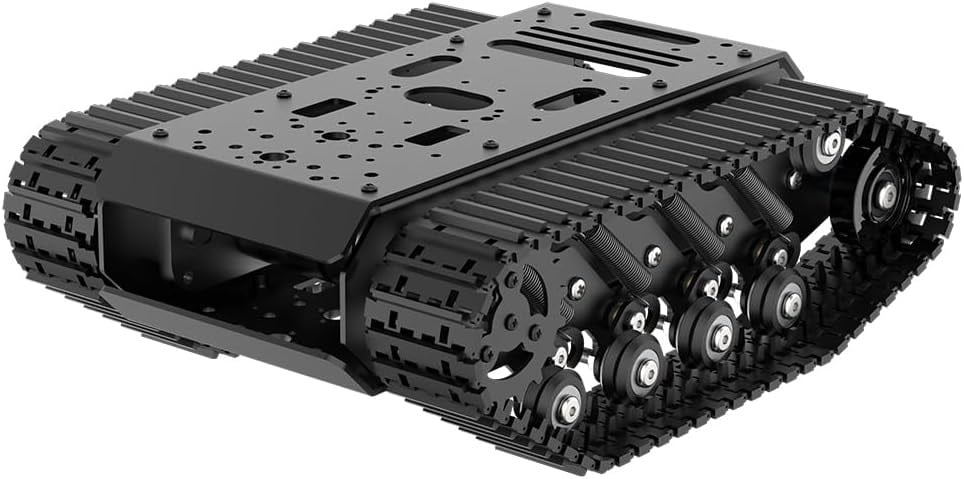 LewanSoul Kodlayıcılı DC Motorlu, Tamamen Metal Robotik Hareketli Platformlu Tank Vagon Şasisi